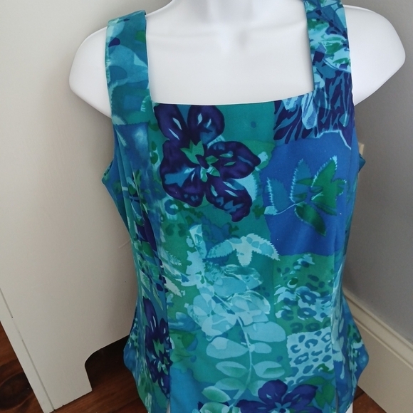 John Roberts tank and skirt set SZ 12, Blue/Green - Picture 2 of 8